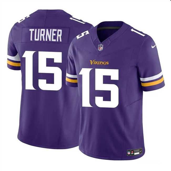 Men & Women & Youth Minnesota Vikings #15 Dallas Turner Purple 2024 Draft F.U.S.E. Vapor Untouchable Limited Stitched Jersey